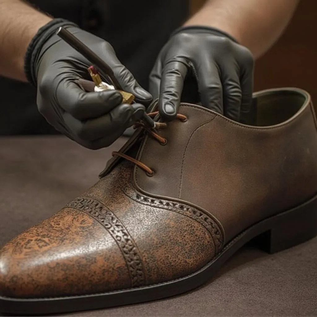 Proceso de personalización de zapatillas